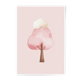 Pink Tree Photographic Prints, Watercolor Tree Art, Nursery Wall Decor, Cute Kids Room Art, Baby Girl Room Decor, Pastel Pink Art - Tawshia